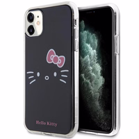 Hello Kitty IML katės veido dėklas telefonui iPhone 11 / Xr - juodas
