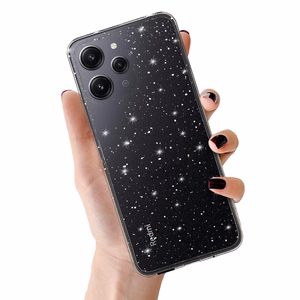 Kristalinis blizgantis dėklas Xiaomi Redmi 12 Sidabrinis