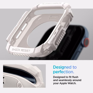 Dėklas SPIGEN RUGGED ARMOR APPLE WATCH 10 (46 MM) smėlio