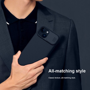 Dėklas Nillkin CamShield Pro Apple iPhone 15 Plus mėlynas