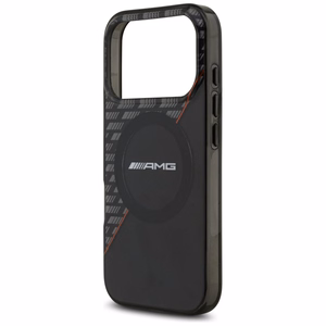 Mercedes AMG IML Double Layer Rhombs dėklas, skirtas iPhone 18 Pro / 17 Pro, suderinamas su MagSafe – juodas ir raudonas