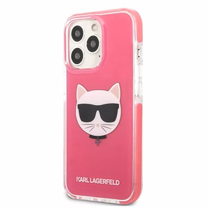 KARL LAGERFELD KLHCP13LTPECPI IPHONE 13 PRO / 13 6.1 "DĖKLAS FUCHSIA / FUSCHIA CHOUPETTE HEAD