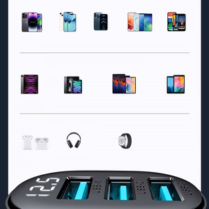 Joyroom JR-CCD03 3.4A automobilinis įkroviklis su 3x USB-A ekranu - juodas