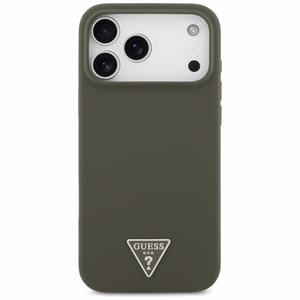 Guess силиконовый чехол с треугольным логотипом MagSafe для iPhone 17 Pro Max - зеленый