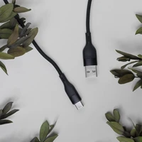 Maxlife MXUC-07 kabelis USB - USB-C 1,0 m 3A juodas nailonas