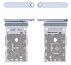 SIM kortelės laikiklis Samsung S931 S25/S936 S25 Plus Dual Icy blue originalus (service pack)