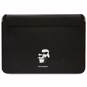 Karl Lagerfeld Saffiano Karl&Choupette dėklas 14" nešiojamam kompiuteriui - juodas