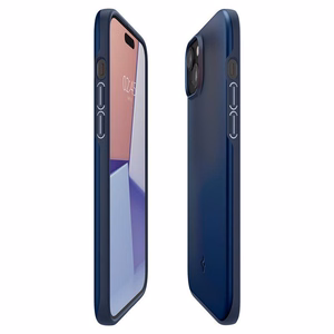 Spigen Thin Fit dėklas telefonui iPhone 15 Plus - mėlynas