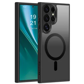 Etteri matinis magnetinis dėklas telefonui Samsung Galaxy S24 Ultra juodas