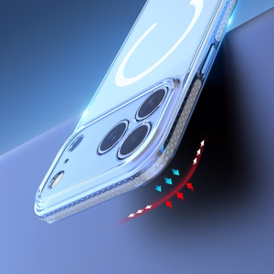 Dux Ducis CLIN MAG Чехол совместимый с MagSafe для iPhone 17 Pro (Open Ring Version) прозрачный