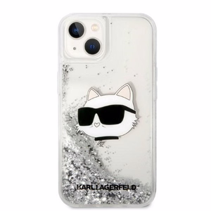 Karl Lagerfeld KLHCP14MLNHCCS iPhone 14 Plus 6.7" sidabrinis/sidabrinis kietasis dėklas Blizgučiai Choupette Galva