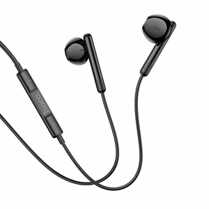 HOCO laidinės ausinės Jack 3,5 mm su mikrofonu M93 juodos