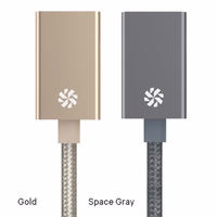 Kanex DuraBraid™ adapteris - USB-C to USB 3.0 type A Aluminium adapteris (auksinis)