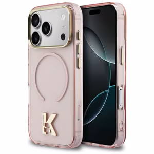 Karl Lagerfeld IML K Head Logo MagSafe Dėklas for iPhone 17 Pro - rožinis