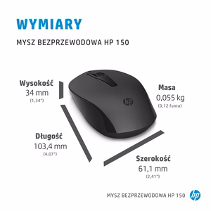HP 150 belaidė pelė