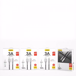 USB laidas Dudao L7xL pilkas Lightning 100cm su LED indikatoriumi (iki 3A)