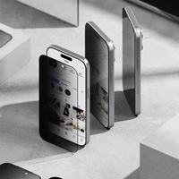 Ringke Easy Slide 2-jų rinkinys privatumo stiklas iPhone 17 Pro - juodas