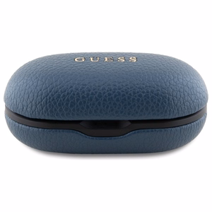 Guess Bluetooth ausinės GUTWSPGTSPSB TWS + įkrovimo stotelė mėlynos/mėlynos grūdėtas klasikinis logotipas