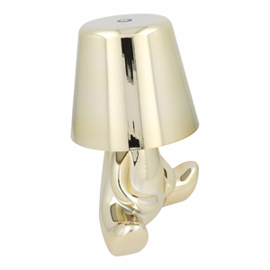 Stalo lempa prie lovos GOLD MAN Art Deco sėdinti (versija 7) MLTL