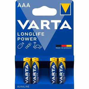 VARTA šarminė baterija R3 (AAA) Longlife Power, 4 vnt.
