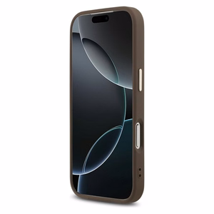 Guess 4G Big 4G Classic Logo dėklas telefonui iPhone 17 Pro Max - rudas ir auksinis