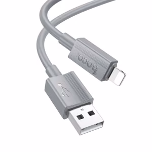 Кабель USB A to Lightning Hoco 2,4A 1 м X107 серый