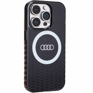 Audi IML Big Logo Magnetinis dėklas iPhone 14 Pro - juodas