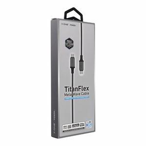X-ONE TitanFlex duomenų laidas – C–C tipo – 5A, iki 240W, 1,2 m, juodas