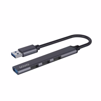 SAVIO AK-70 USB-A šakotuvas - 3 × USB-A 2.0, 1 × USB-A 3.1 GEN 1, 4-in-1, 5 Gbps
