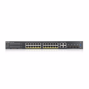 Zyxel GS2220-28HP-EU0101F tinklo komutatorius Valdomas L2 Gigabit Ethernet (10/100/1000) Maitinimas per Eternetą (PoE) Juoda