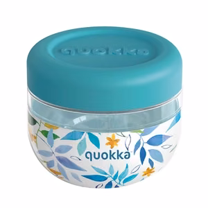 Quokka Bubble plastikinis maisto indas, 500 ml, „Watercolor Leaves“