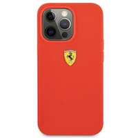 Ferrari FESSIHCP13XRE iPhone 13 Pro Max 6.7" kietas silikoninis dėklas raudonas/raudonas