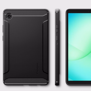 Spigen Rugged Armor deklas, skirtas Samsung Galaxy Tab A11 8.7 X133 / X135 - Juodas