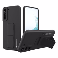 Wozinsky Kickstand Case silikoninis dėklas su stovu Samsung Galaxy S22+ juodas