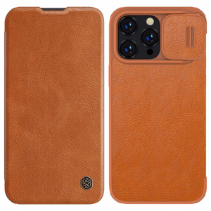 Dėklas Nillkin Qin Pro Leather Apple iPhone 14 Pro Max rudas