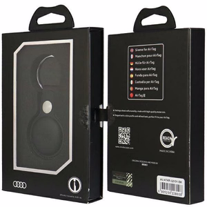 Audi Sintetinės odos AirTag dėklas - juodas