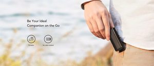 VEGER Išorinė baterija 5000 mAh su įmontuota jungtimi Lightning PD QC3.0 3A 20W PlugOn (W0556P) juoda