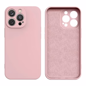 Силиконовый чехол iPhone 14 Plus розовый