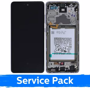 LCD ekranas suderinamas su Samsung A725 A72 su rėmeliu / Awesome Violet / (Service Pack) +SU BATERIJA