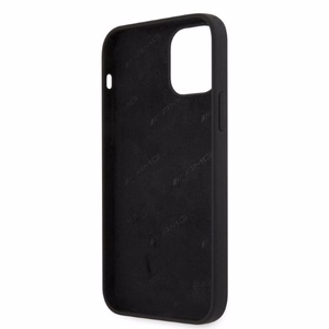 AMG silikoninis didelis logotipas dėklas iPhone 12 Pro Max - juodas