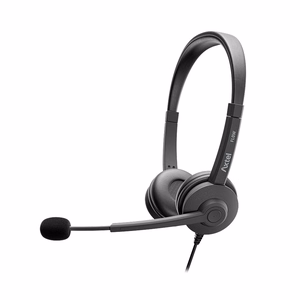 Ausinės su mikrofonu Axtel FLOW UC stereo USB-A/C juodos