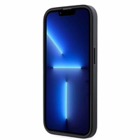 Karl Lagerfeld Diagonal Quilted Script dėklas telefonui iPhone 13 Pro Max - juodas