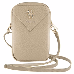 Guess Torebka GUWBZPGSTEGDciemnobeżowy/smiltinis Zip Triangle 4G