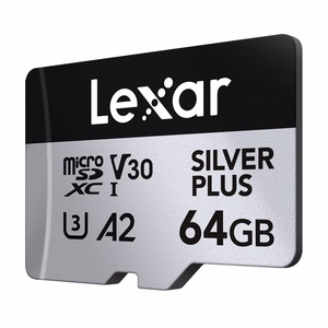 Lexar High-Performance Silver Plus microSDXC 2x64GB atminties kortelių rinkinys + adapteris