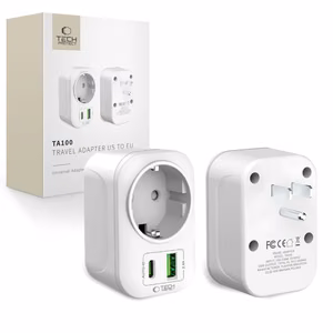 Tech-Protect TA100 US adapteris baltas