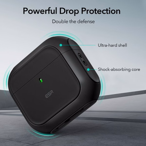 AirPods 4 Orbit hibridinis dėklas (juodas)