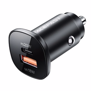 Automobilinis įkroviklis Acefast B1 Mini 38W USB-C+USB-A juodas