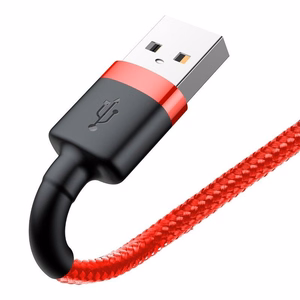 Baseus Cafule USB Lightning kabelis 2.4A 1m (juodas + raudonas)