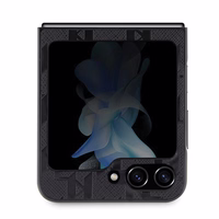 Karl Lagerfeld Saffiano Monogram Choupette Pin dėklas telefonui Samsung Galaxy Z Flip 5 - juoda