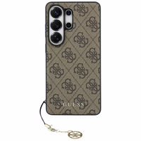 GUESS dėklas for SAMSUNG S26 Ultra GUHMS26LGF4GBR (PU 4G Classic Logo with Charm) rudas